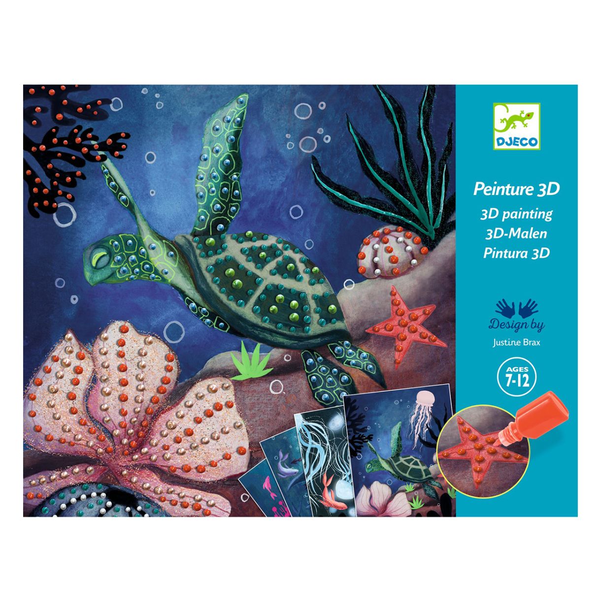 Make 3D watercolor paintings of ocean depths