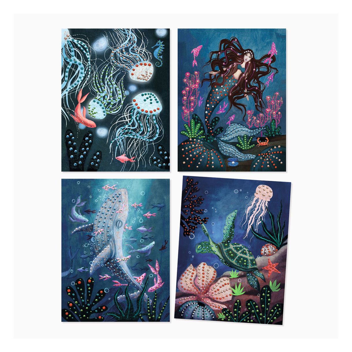 Make 3D watercolor paintings of ocean depths