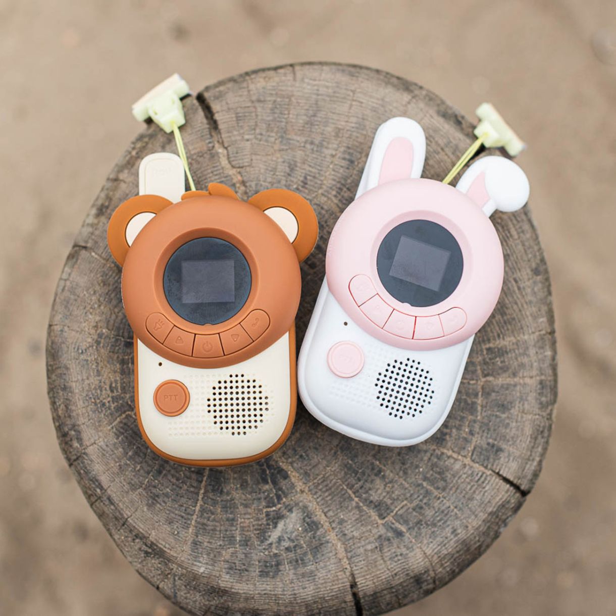 Children's walkie talkie 2 pcs. Bunny bear motif