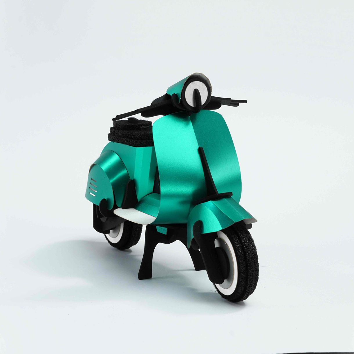 3d модел за сглобяване винтидж скутер Цвят тюркоаз