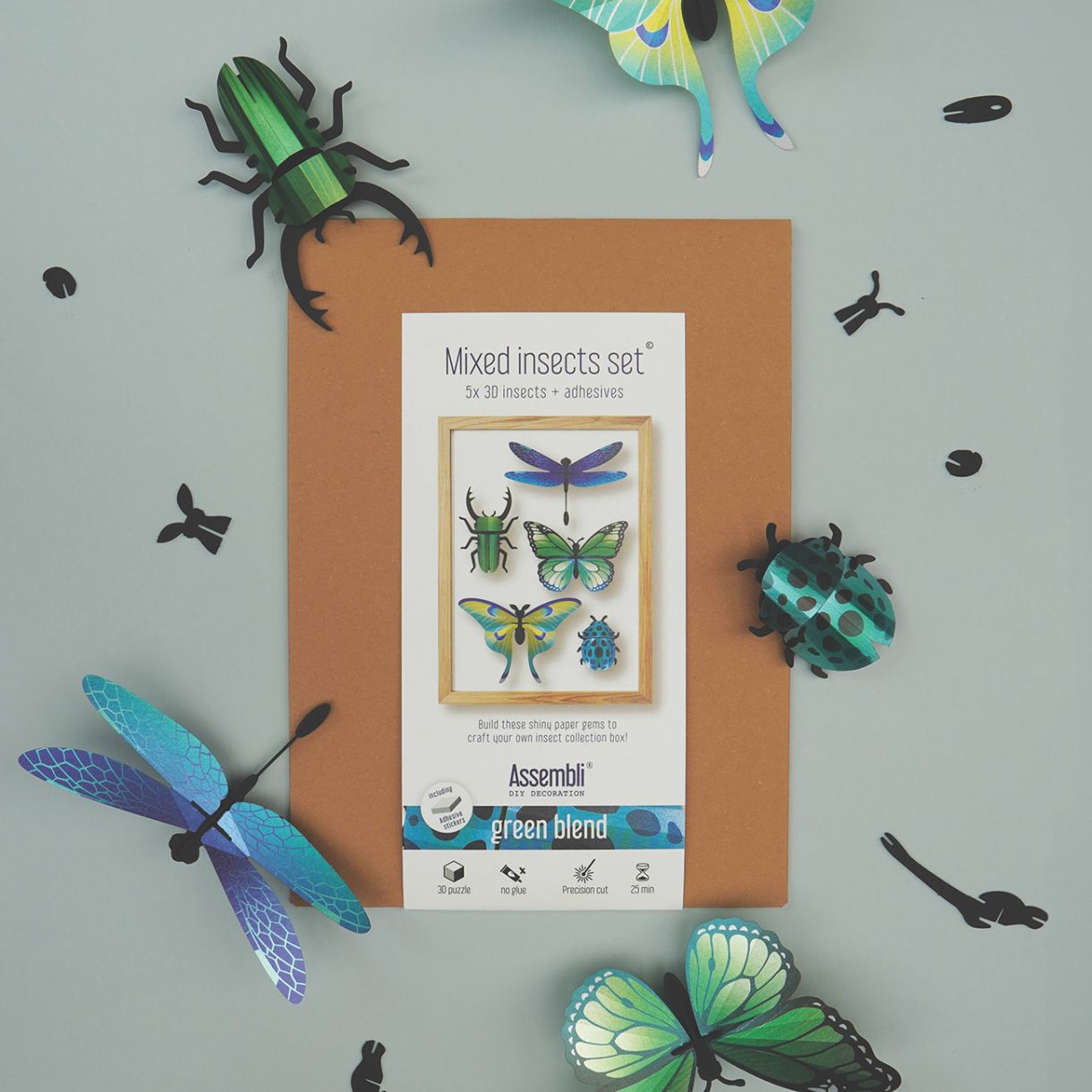 3d models for assembly insects Color green