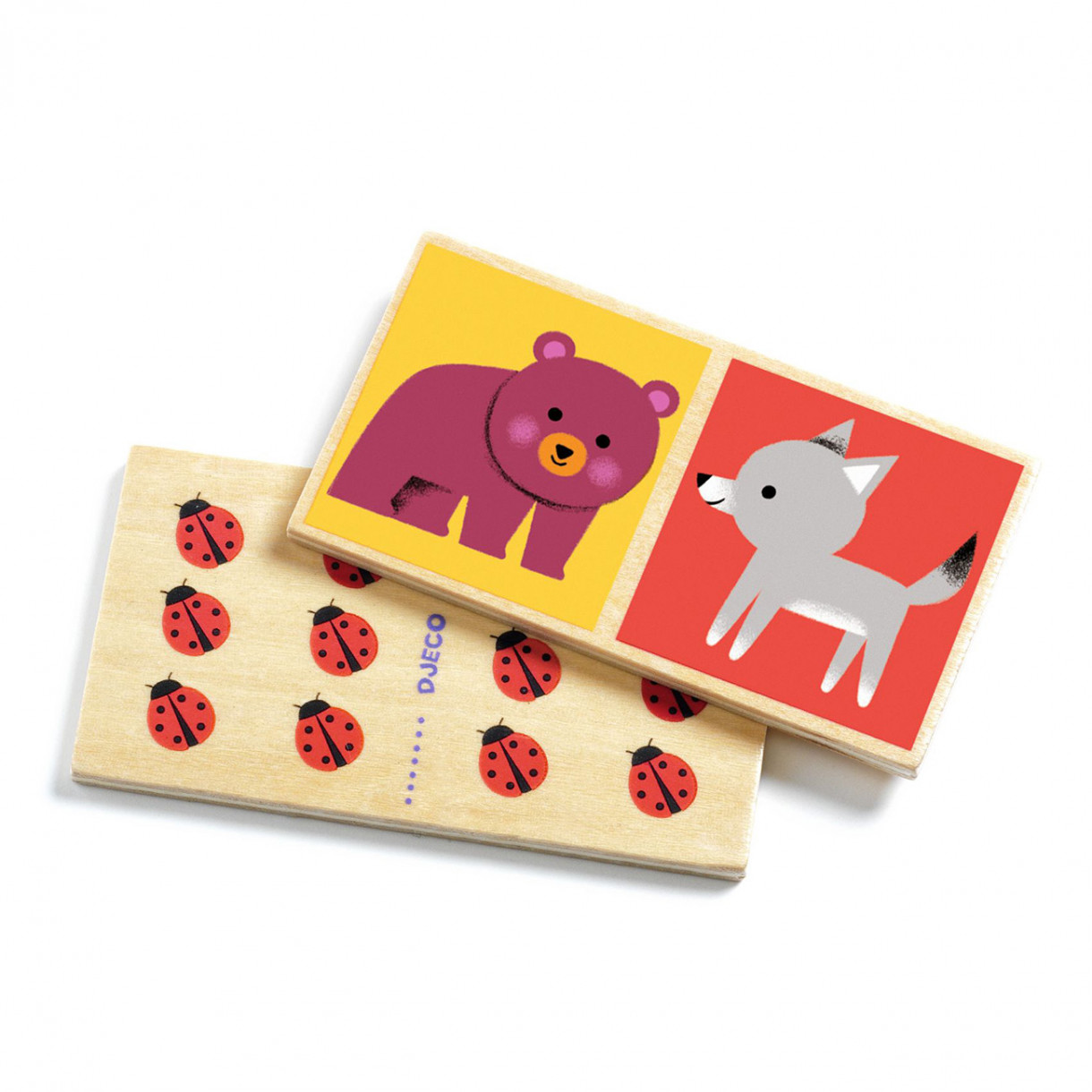 Wooden domino animals