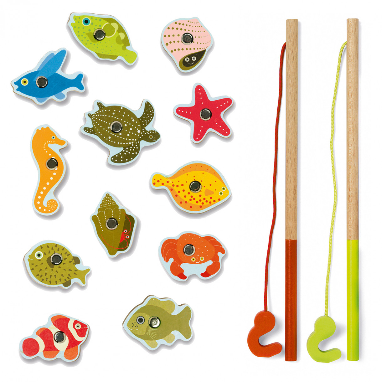 Игра с дървени магнити tropical fishing