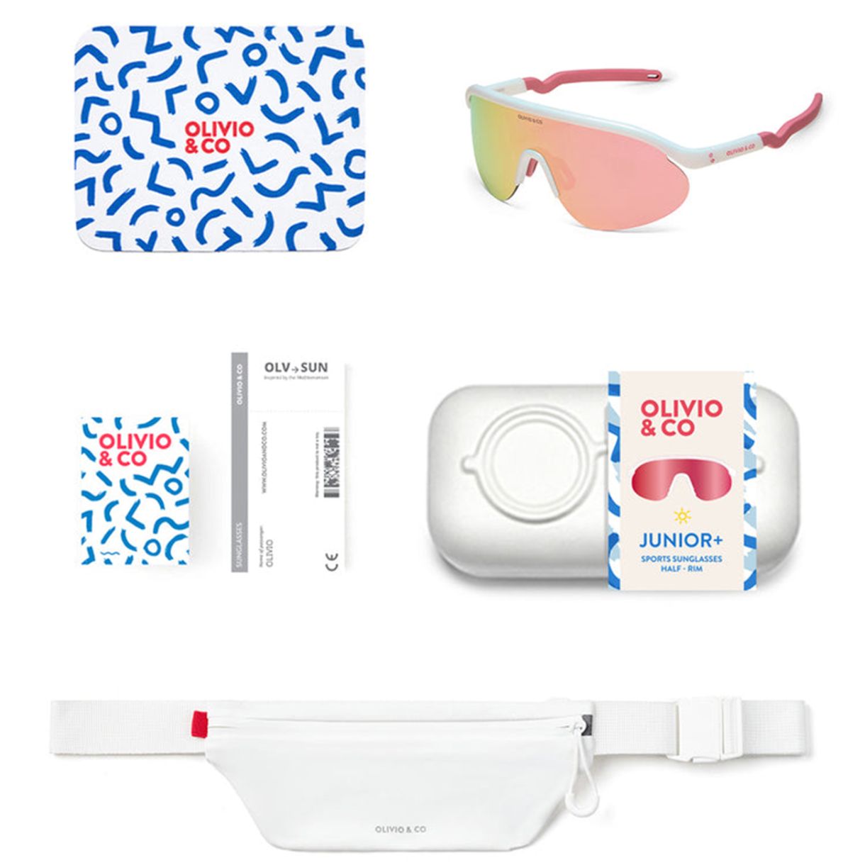 Children's sports sunglasses from 7 to 12 years old Olivio&Co Color pink