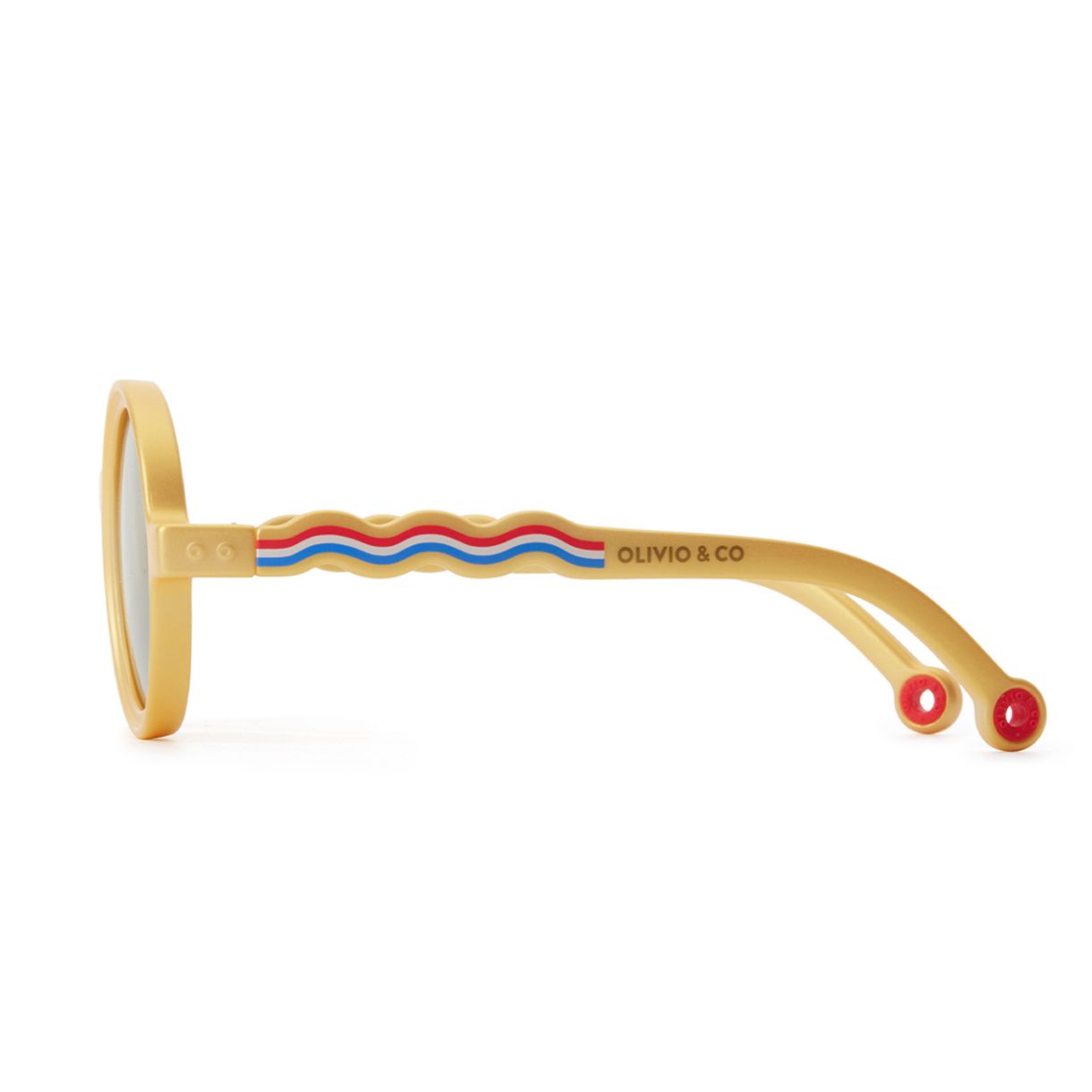 Children's round sunglasses from 18m to 3 years. Olivio&Co Gold color
