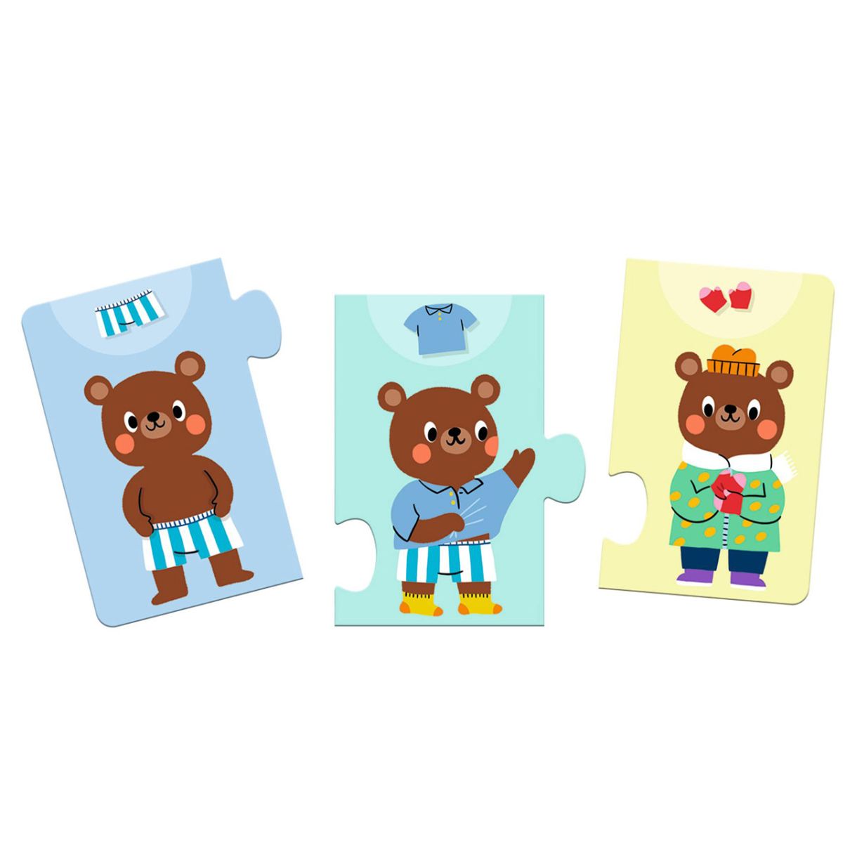 10-piece puzzle Teddy Bear Dressing Up Djeco