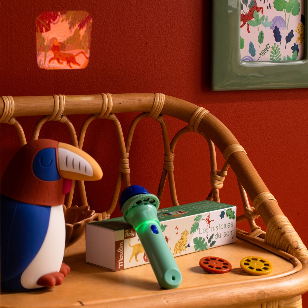 Toucan night lamp with USB 13cm Moulin Roty