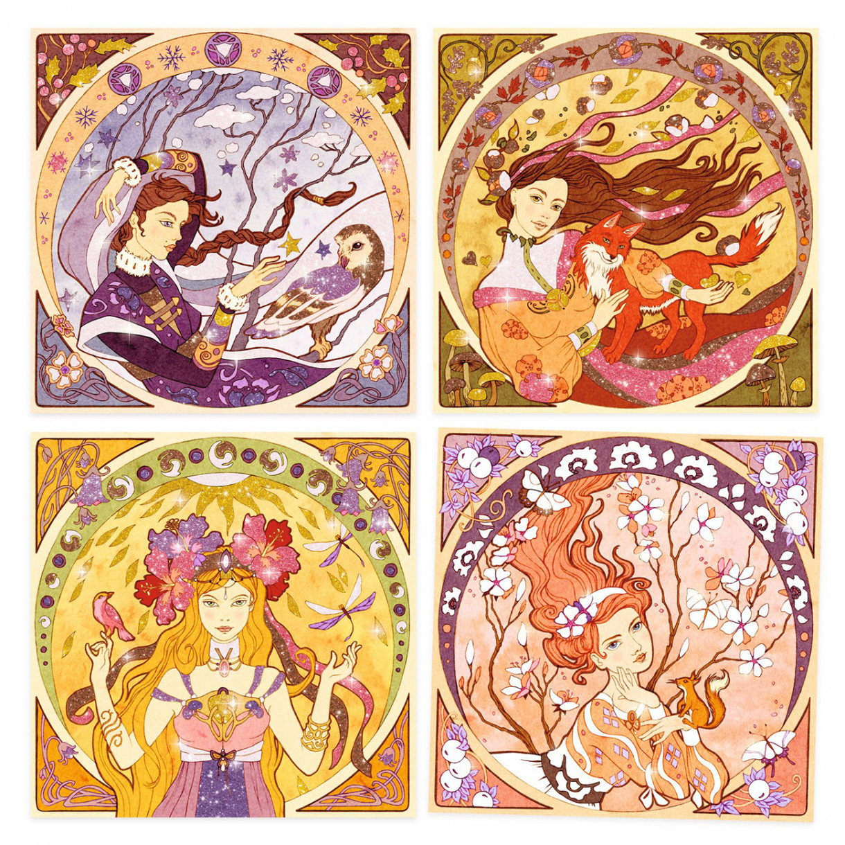 Colors with Alfons Mucha brocade