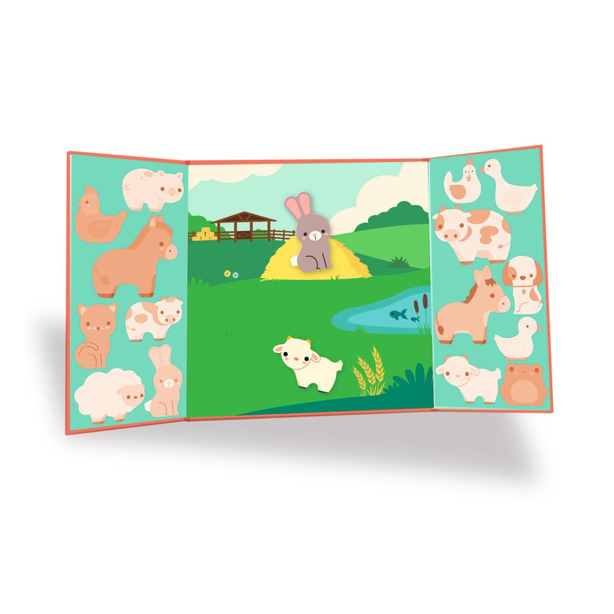 Soft reusable stickers farm animals Djeco