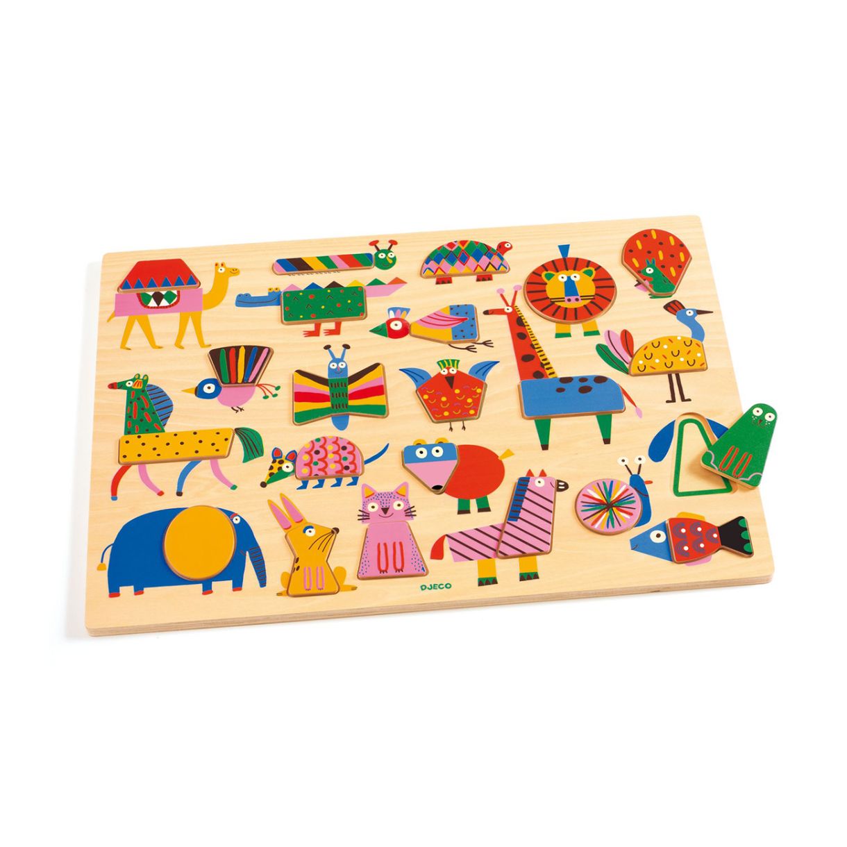 Puzzle with geometric shapes animals Djeco