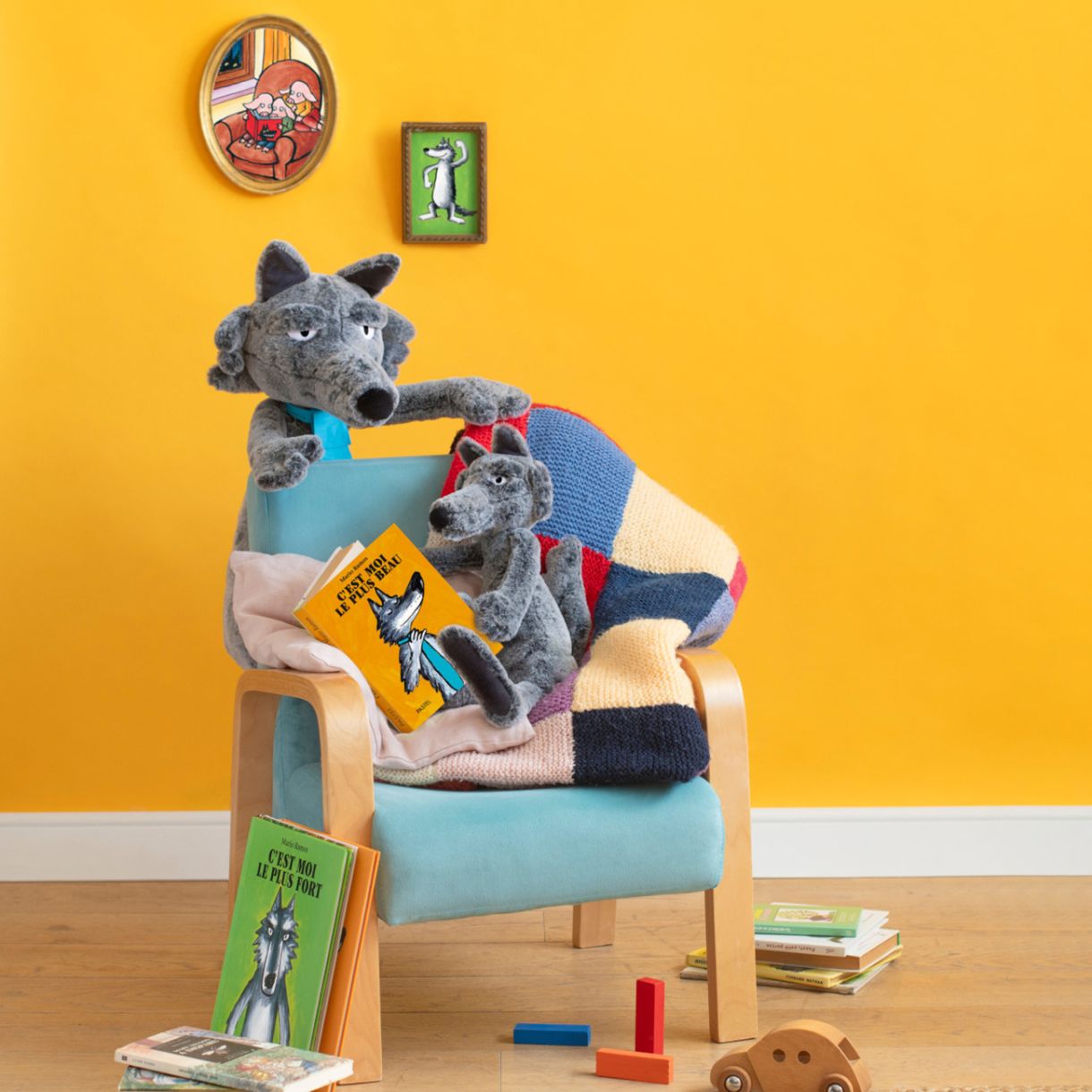 Мека играчка голям вълк Moulin Roty