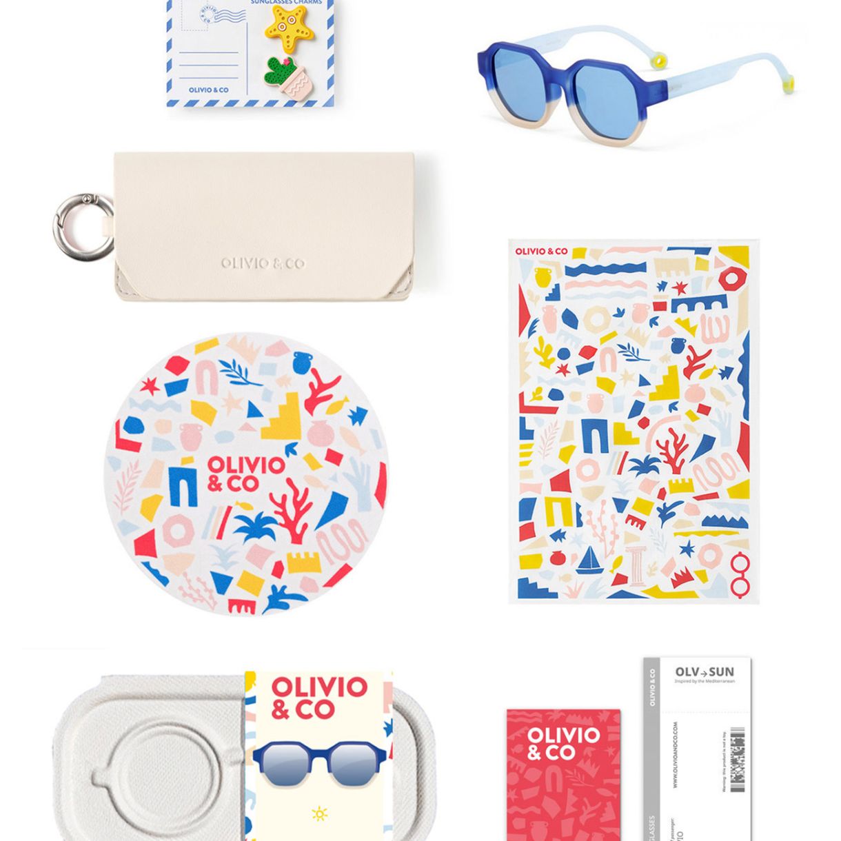 Children's sunglasses creative D from 10 to 15 years old. Olivio&Co Color blue
