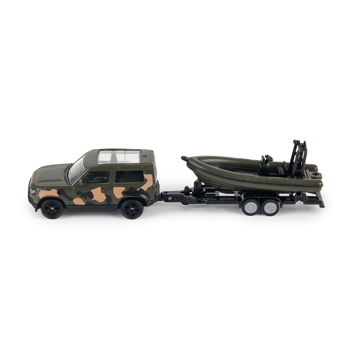 Играчка Land Rover Defender с военна спасителна лодка