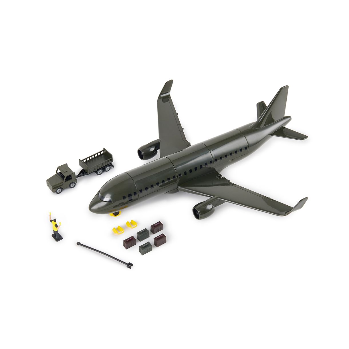 Toy military plane and accessories