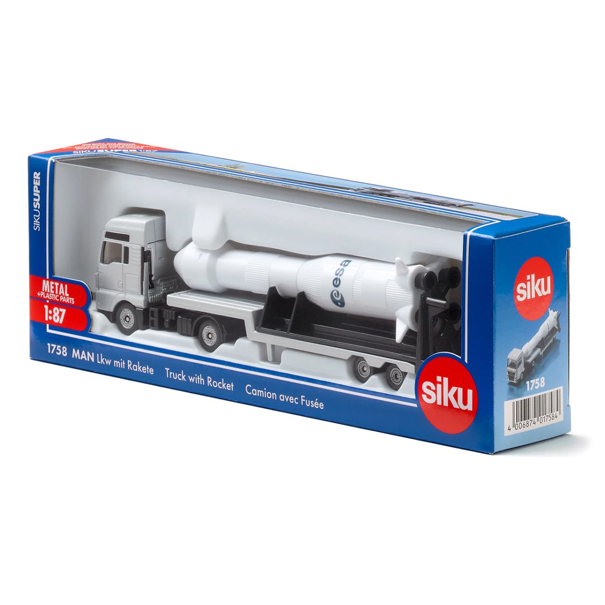 MAN truck toy with ESA space rocket