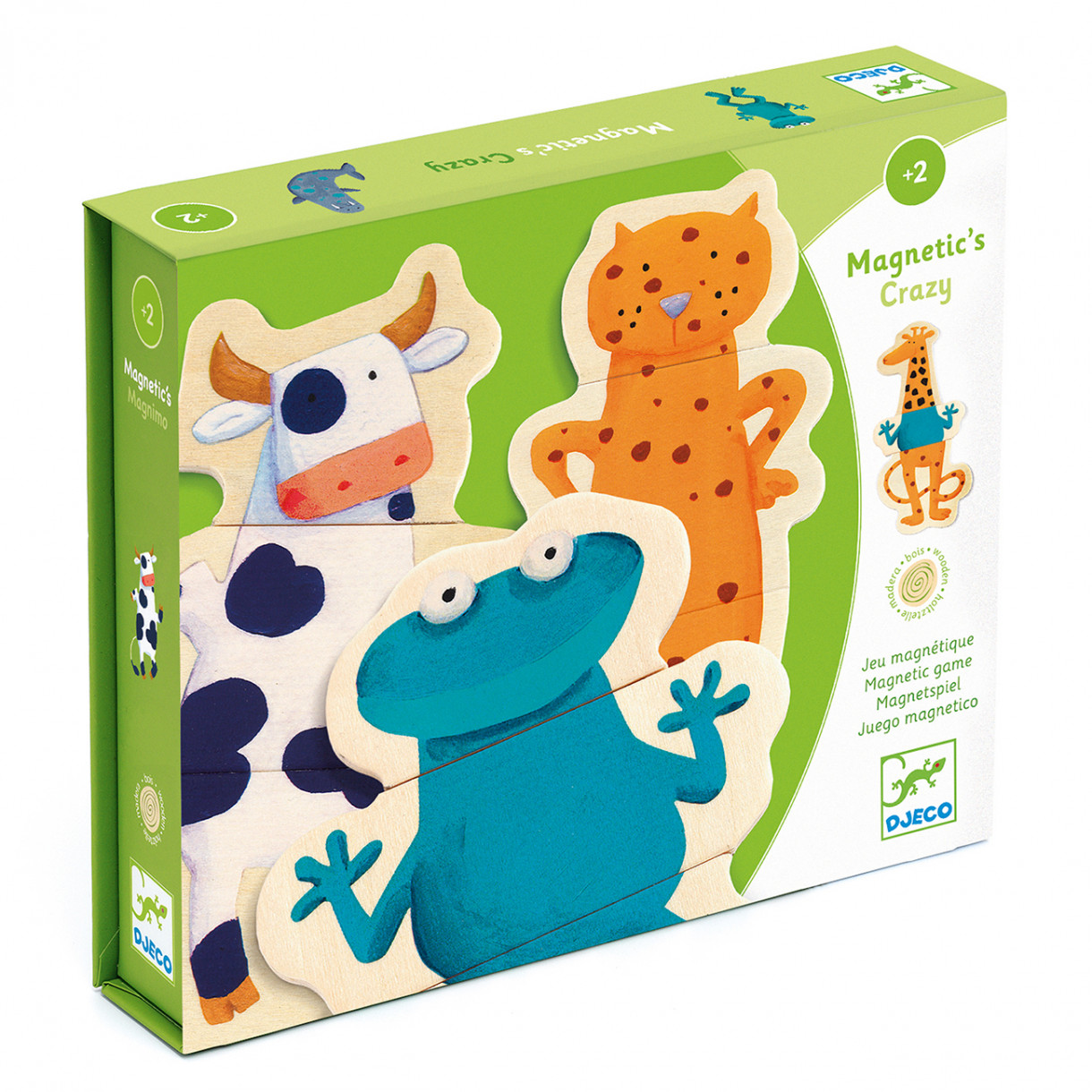 Игра с дървени магнити crazy animals