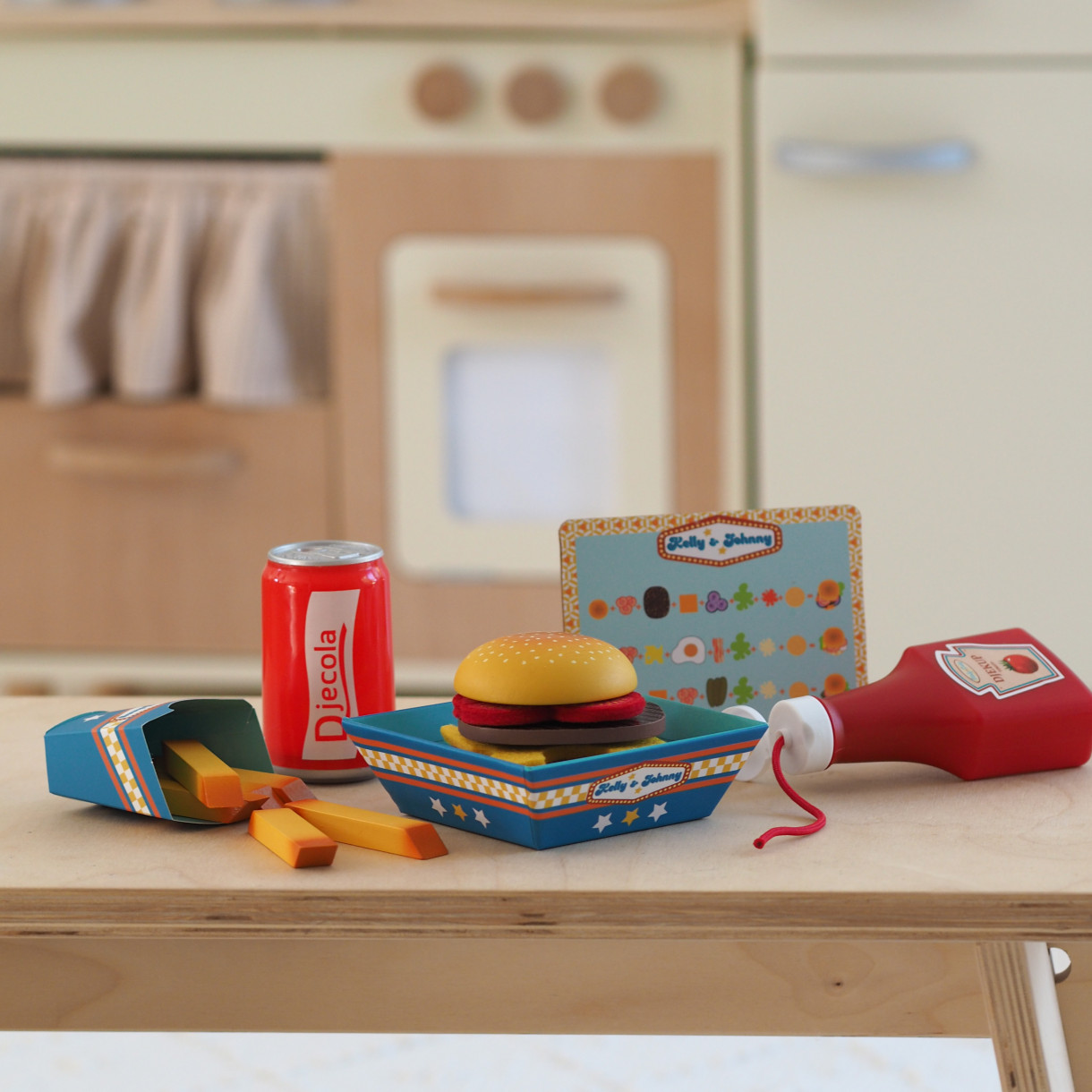 Kids Kit made Kelly and Johnny Burgers
