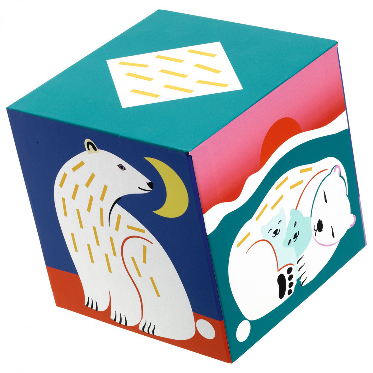 Cardboard cubes wild animals