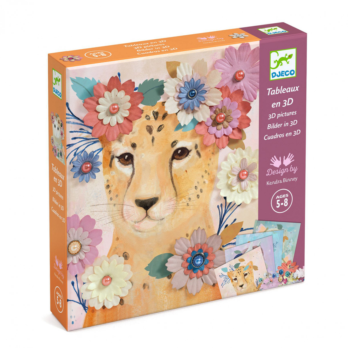 Make paintings with textile flowers