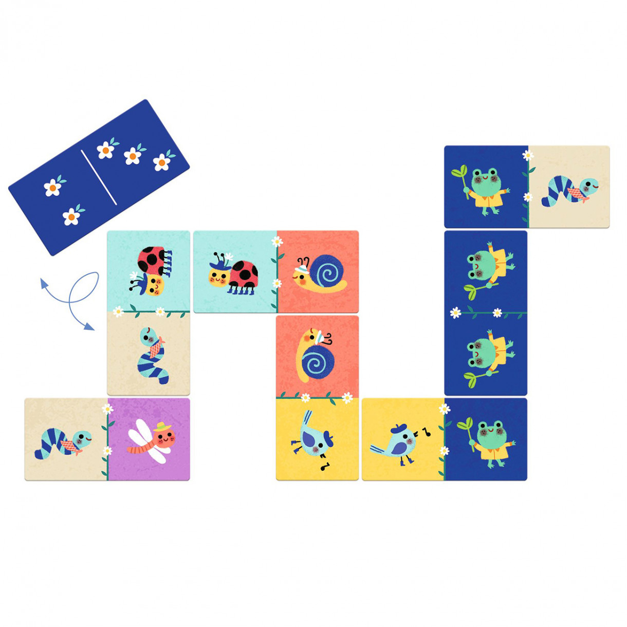 Game dominoes small animals