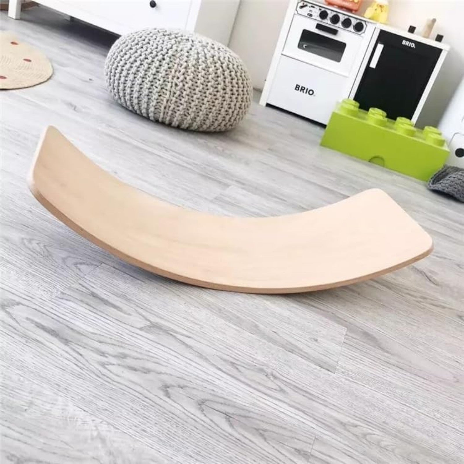 Ginger Home Wooden Balance Board – Safe Toy for Children, 82x30x15 cm