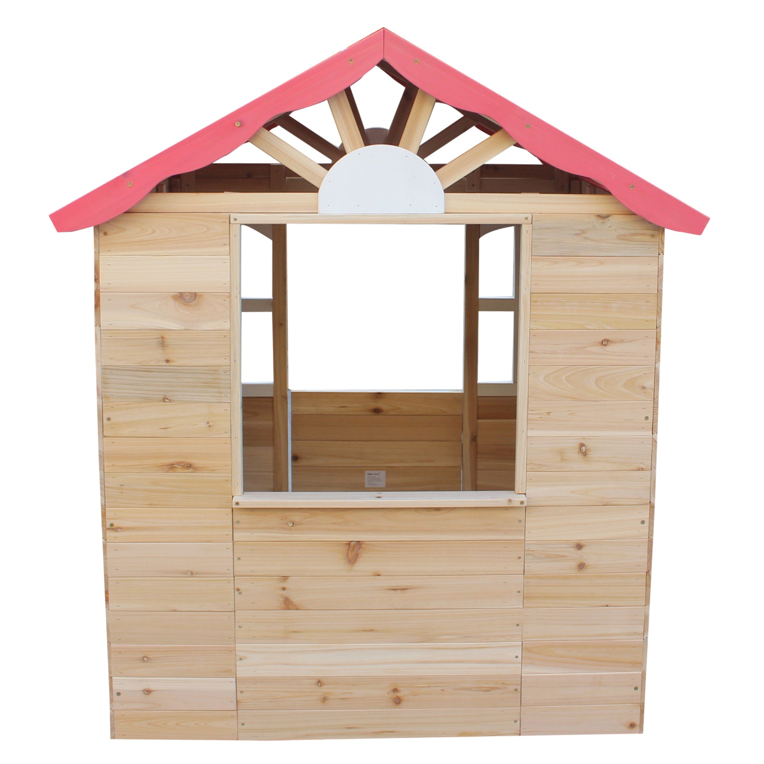 Children's wooden outdoor playhouse GINGER HOME - for yard and garden, 115×102×129 cm