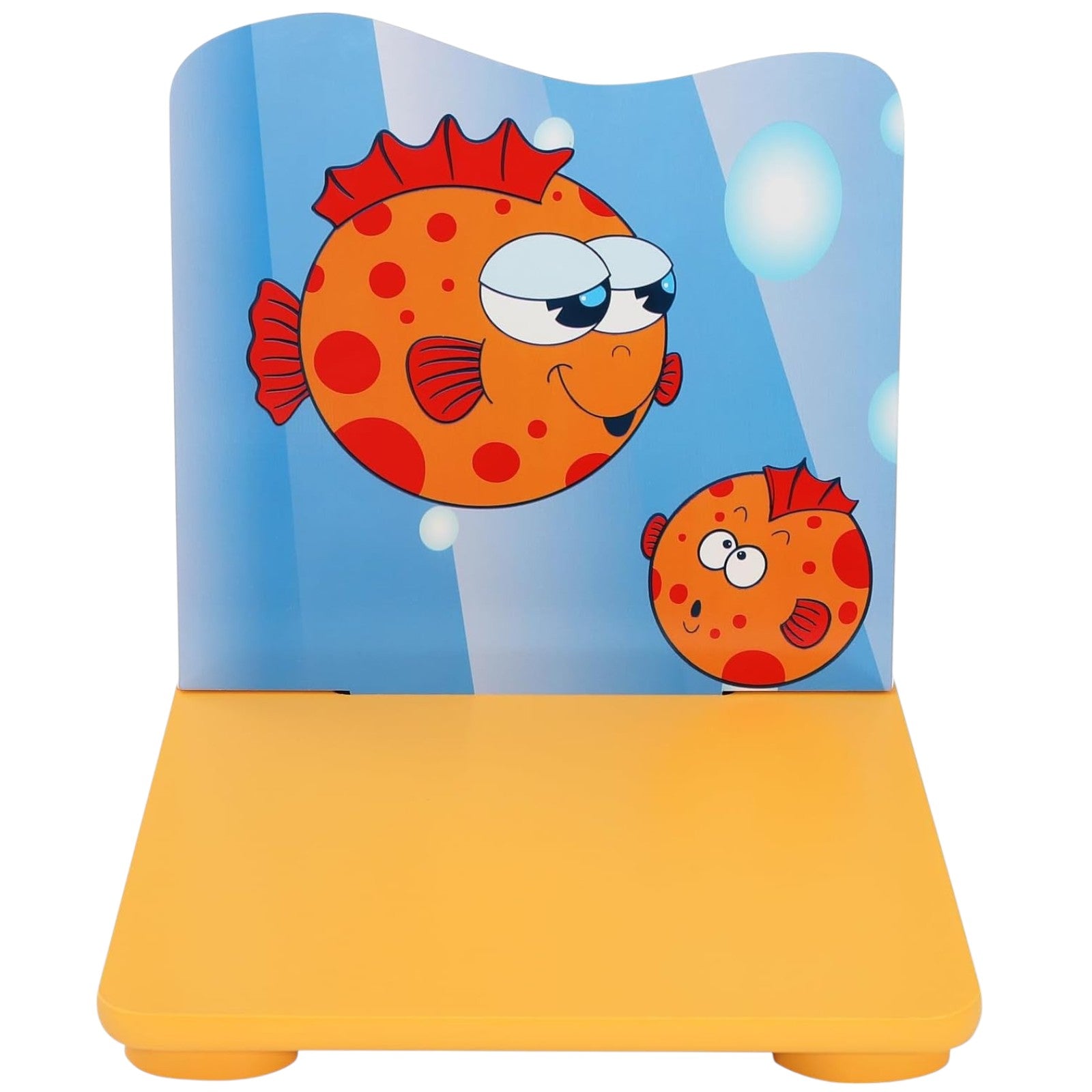 GINGER HOME Children's Wooden Table and Chairs with Sea Animals - Set for Drawing, Playing, Learning and Eating