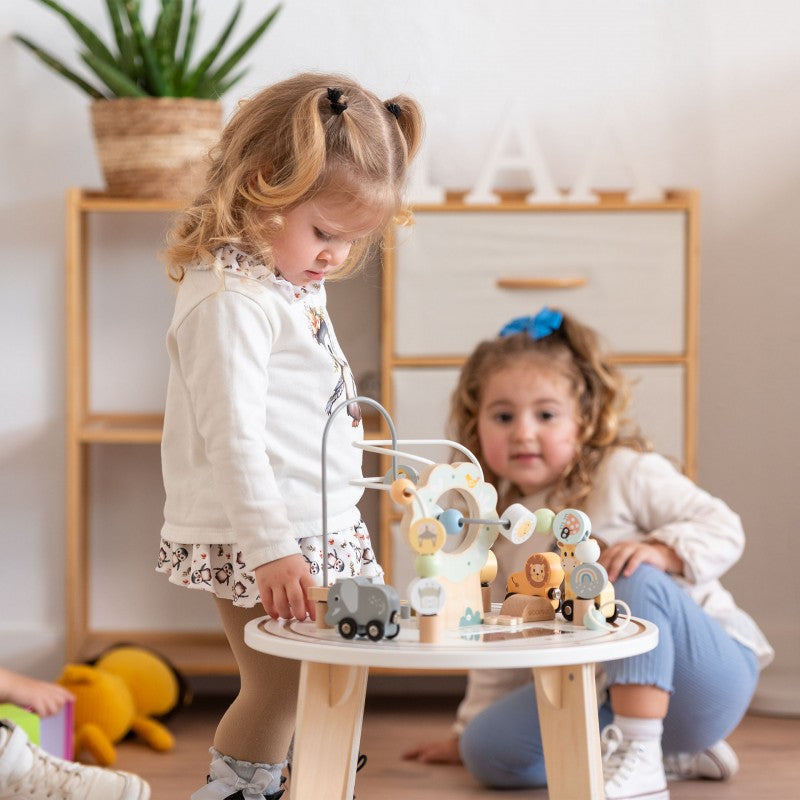 Children's Wooden Educational Toy - Bead Maze Table, GINGER HOME, 40x40x54 cm