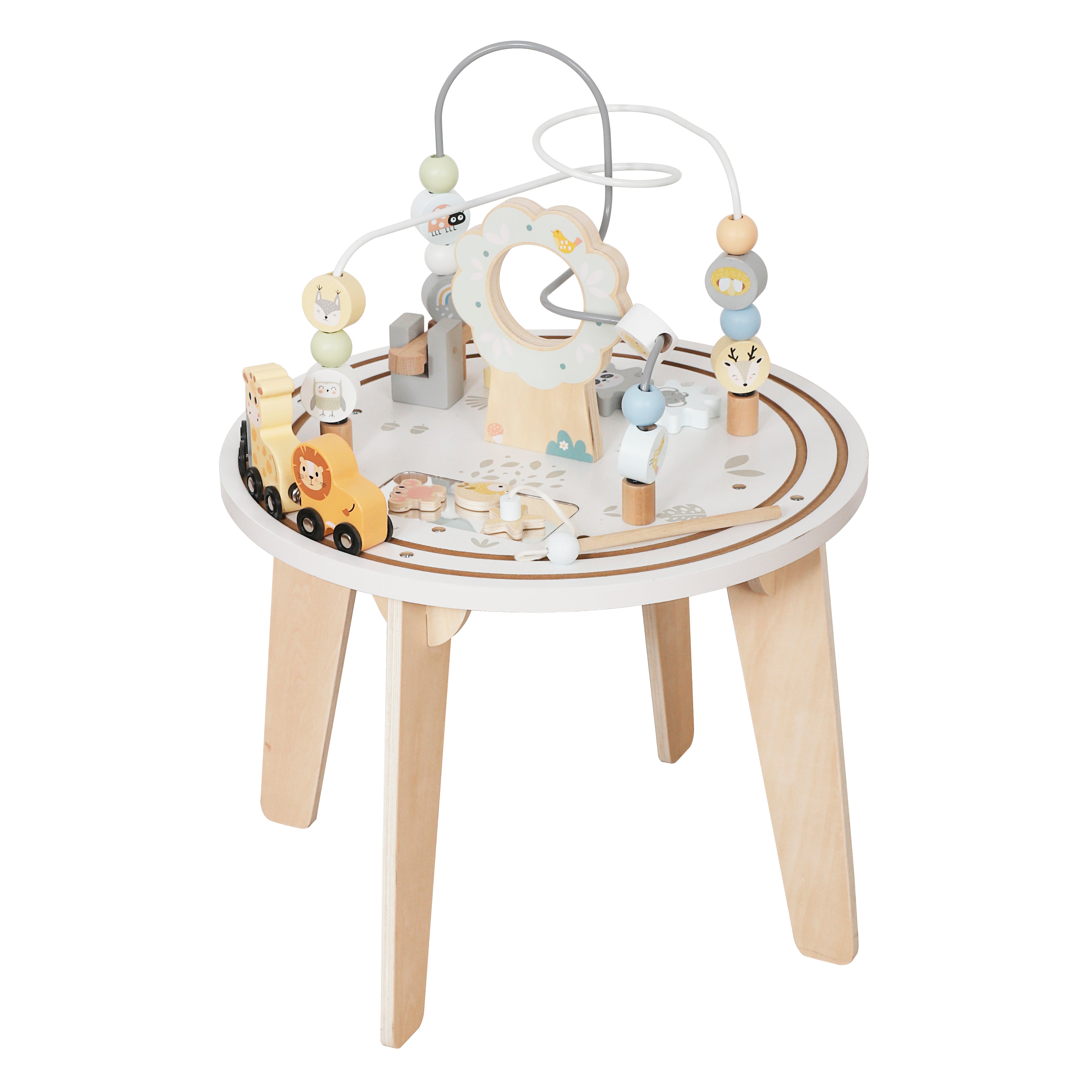 Children's Wooden Educational Toy - Bead Maze Table, GINGER HOME, 40x40x54 cm