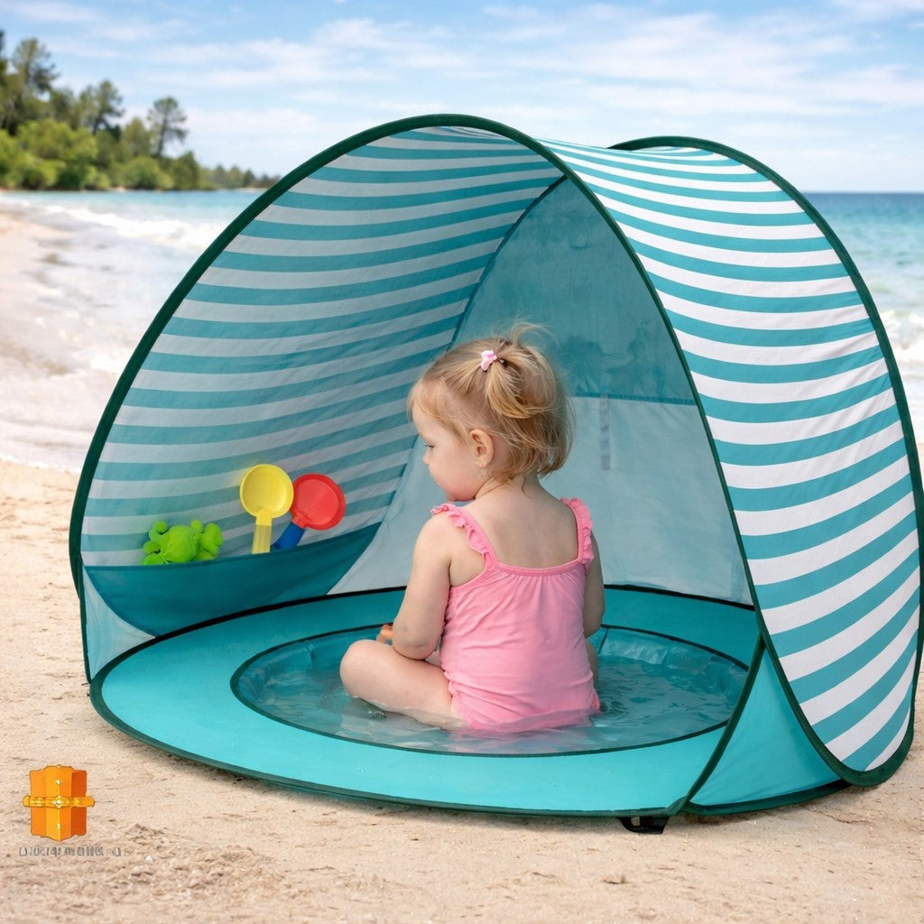Children's Pop-Up Play Tent GINGER HOME with UV protection 50+ – lightweight and foldable, for beach and garden, 120×80×70 cm
