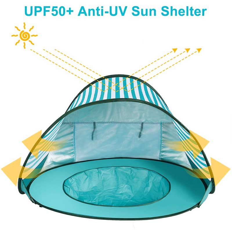 Children's Pop-Up Play Tent GINGER HOME with UV protection 50+ – lightweight and foldable, for beach and garden, 120×80×70 cm