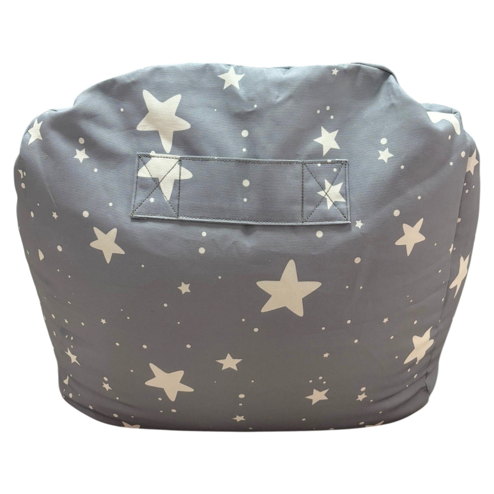 Children's Pouf Armchair GINGER HOME Little Stars, 100% Cotton, Gray Barbaron With Stars, 55x44x55 cm