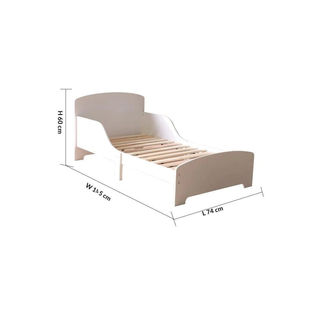 Children's Wooden Bed with Protection and Mattress Frame 140/70 cm – GINGER HOME