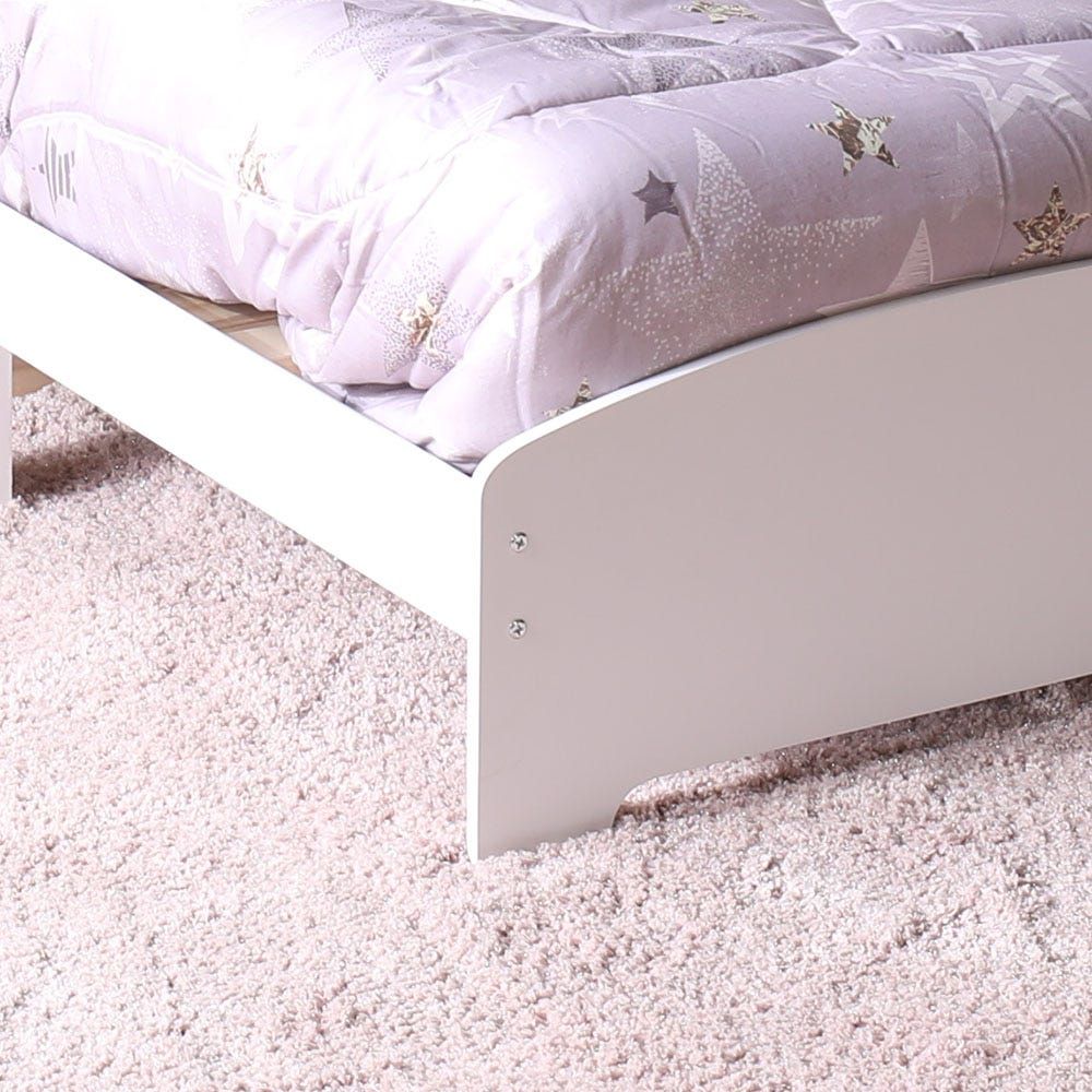 Children's Wooden Bed with Protection and Mattress Frame 140/70 cm – GINGER HOME