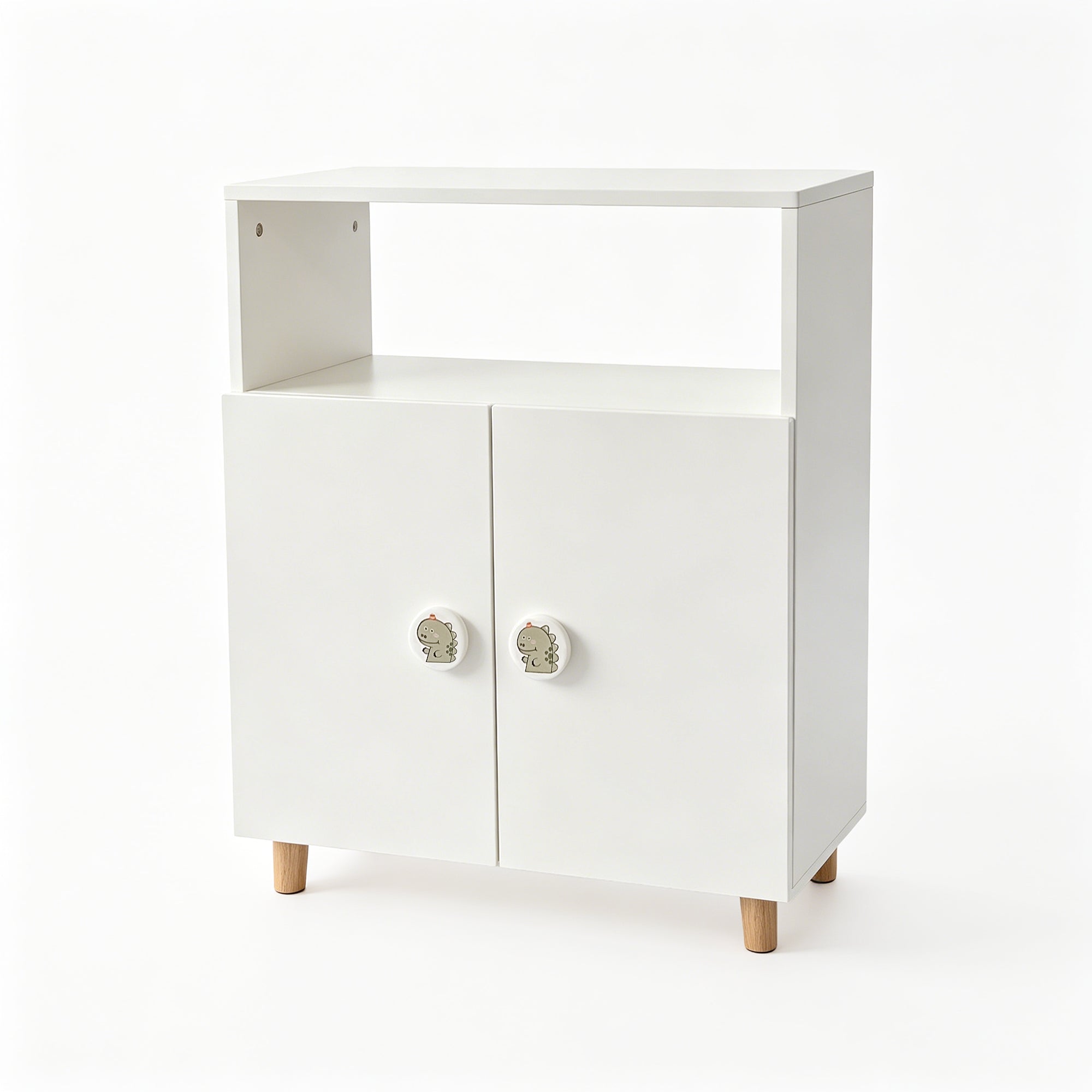 Children's Combined Bed GINGER HOME DINO with Shelves, Wardrobe, Chest of Drawers and Mattress Frame, 90x200 cm