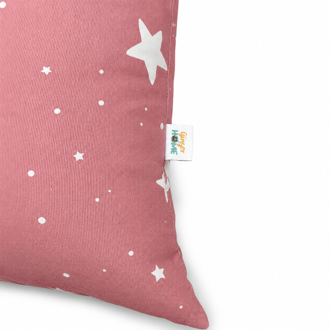 Children's Pouf Lounger GINGER HOME Little Stars, 100% Cotton, Pink Barbaron with Stars, 127x81x76 cm