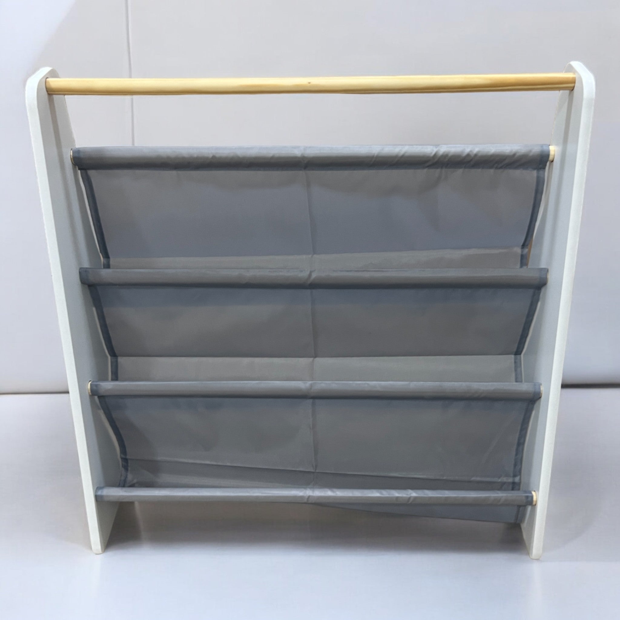 Преносима Детска Етажерка за Книги GINGER HOME, Обзавеждане за Детска Стая, Бяло, Сиво