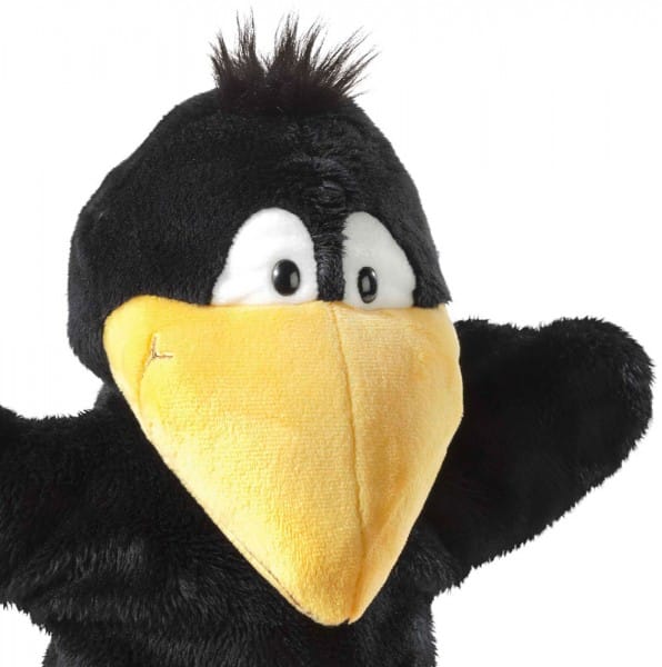 Кукла за театър Гарван с чорапче цяло тяло 36 см.