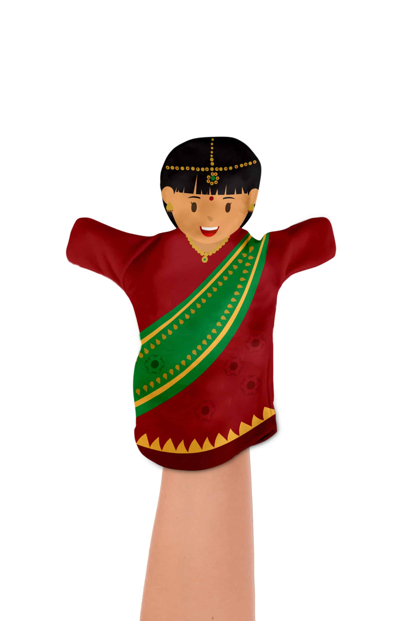 Set of 7 puppets for theater People of the World