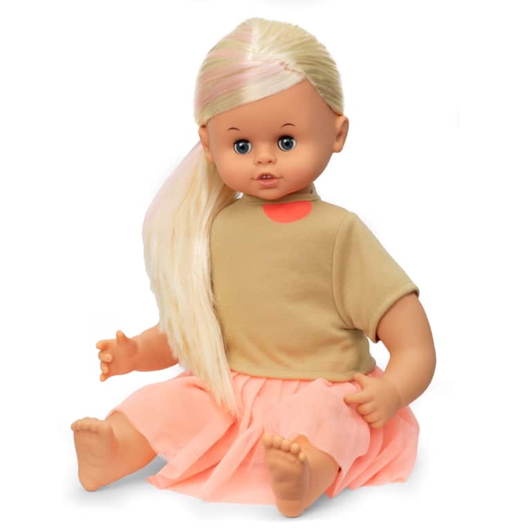 Talking doll with blond hair 45 cm.