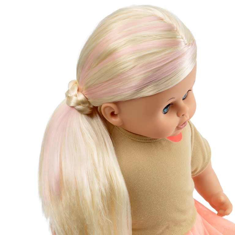 Talking doll with blond hair 45 cm.