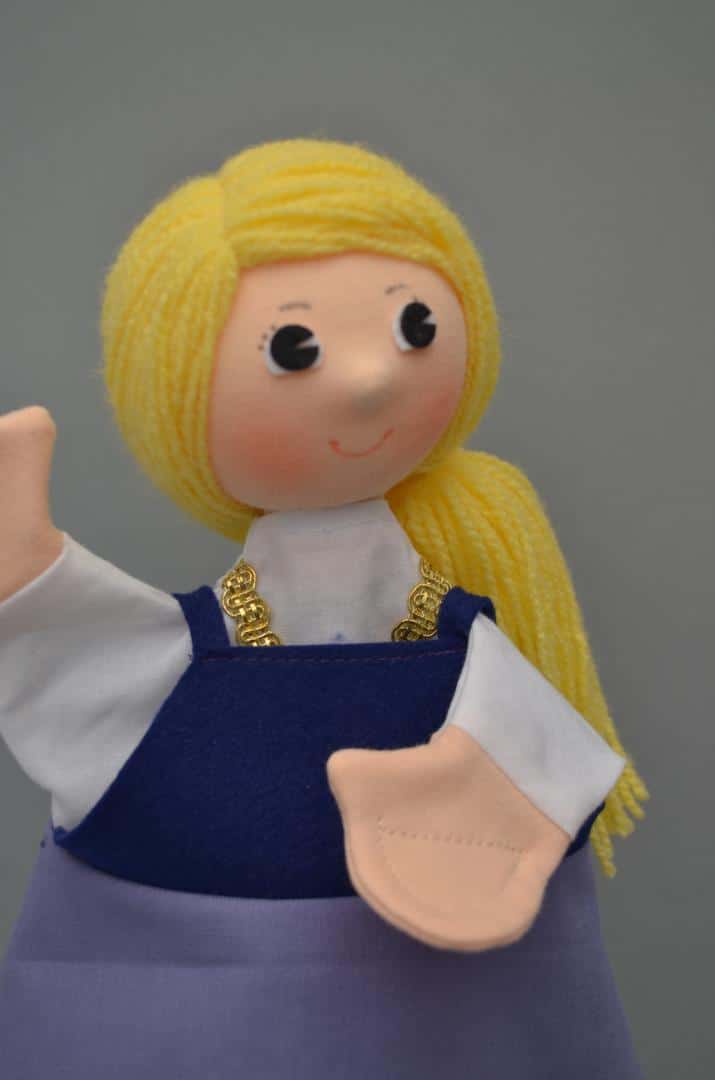 Кукла за театър 2 в 1 Пепеляшка 30 см.