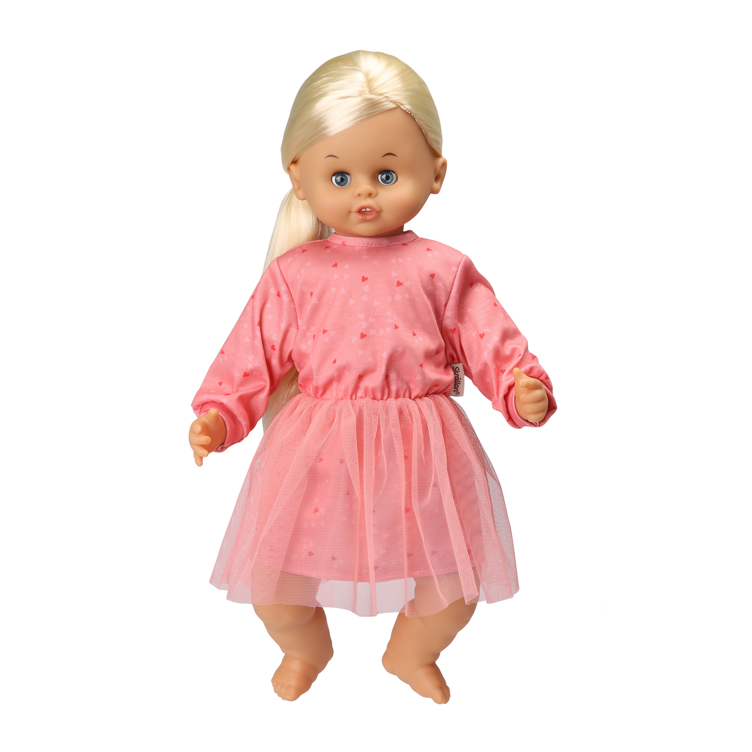 Говореща кукла с розова рокля 45 см.