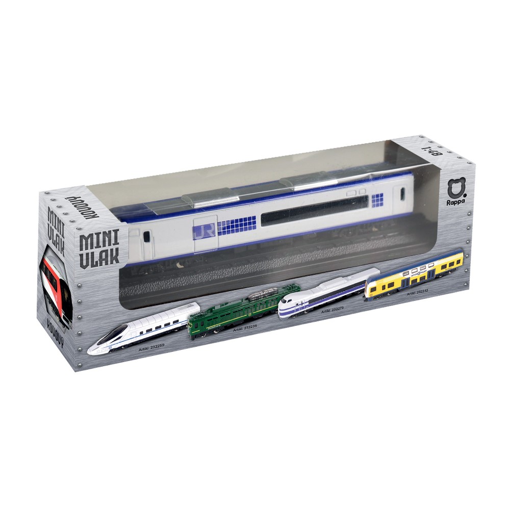 Metal locomotive white 15 cm.