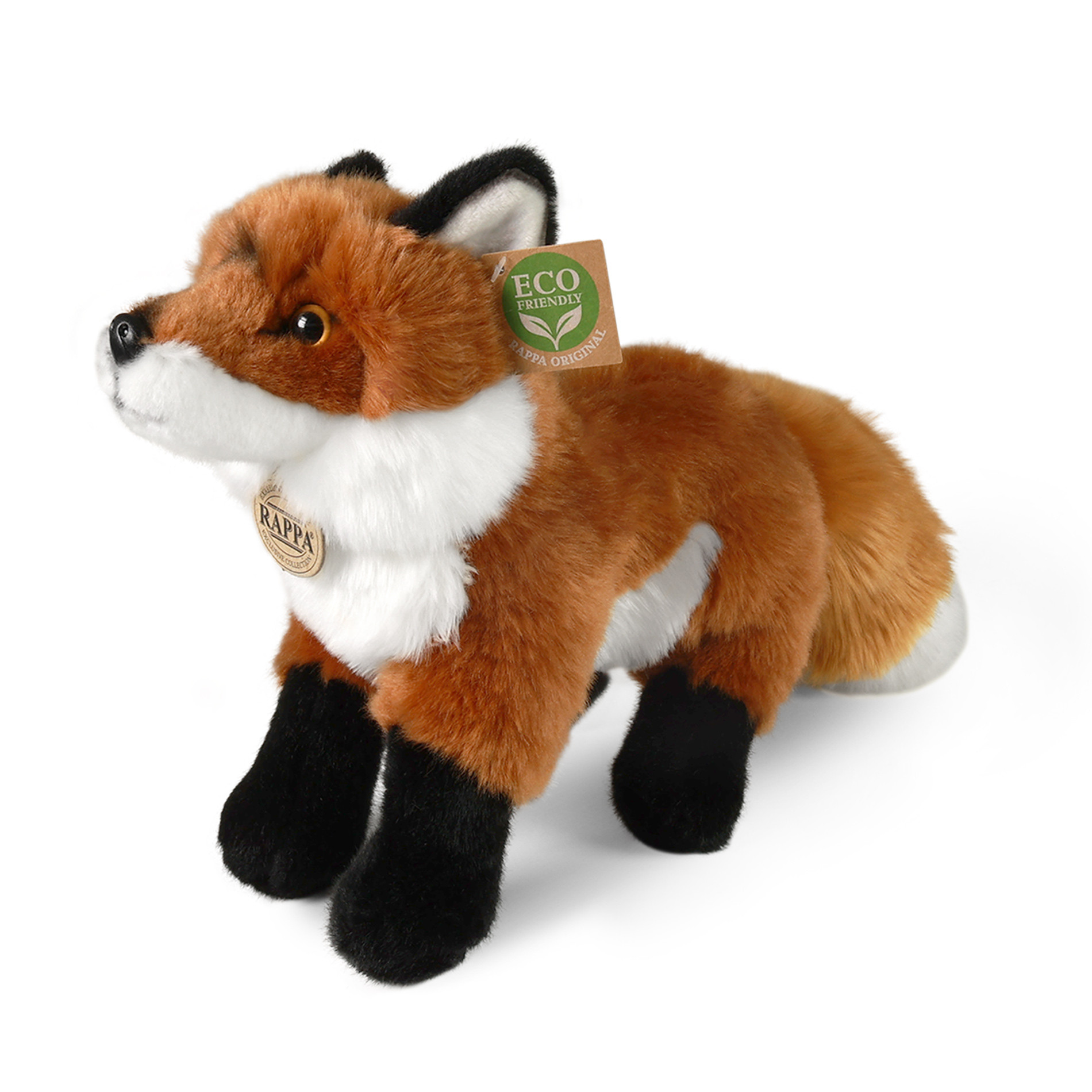 Plush fox standing 30 cm.