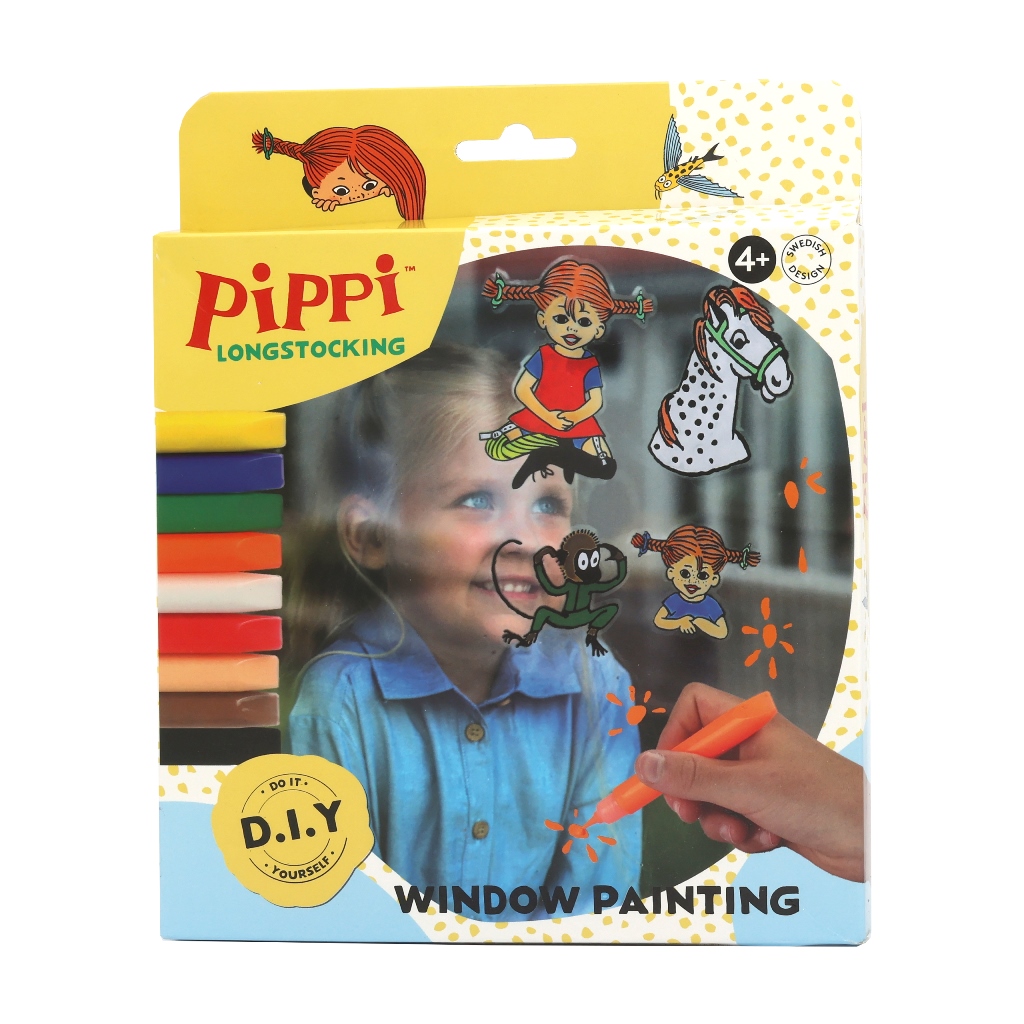 Window pictures Pippi Longstocking