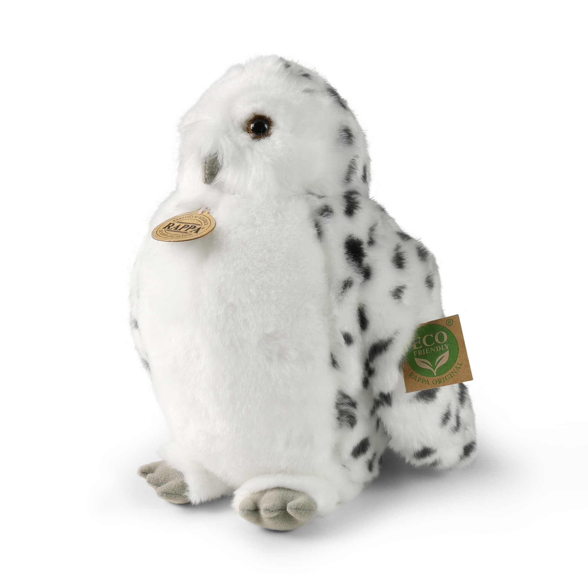 Plush White Owl with rotating head 28 cm.
