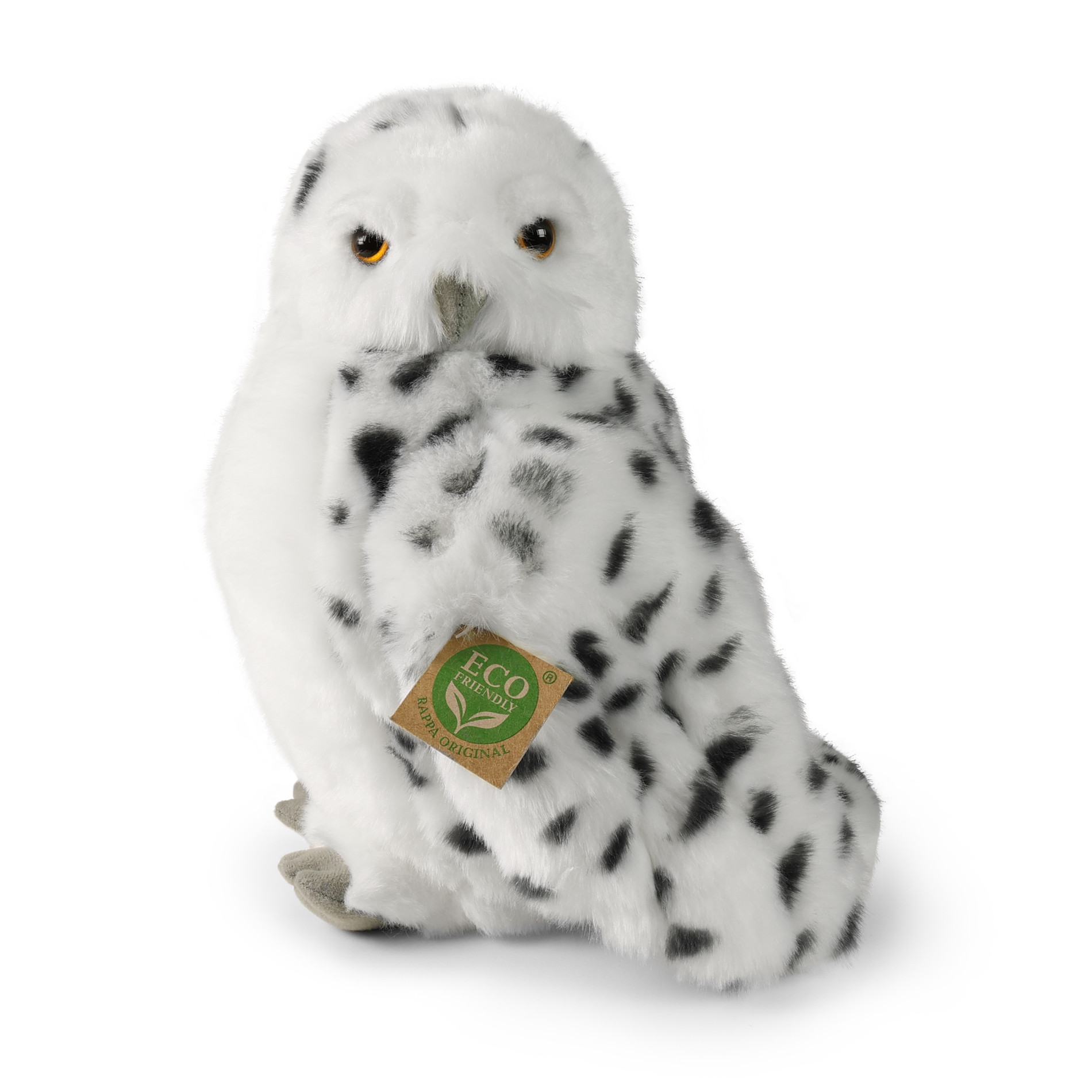 Plush White Owl with rotating head 28 cm.