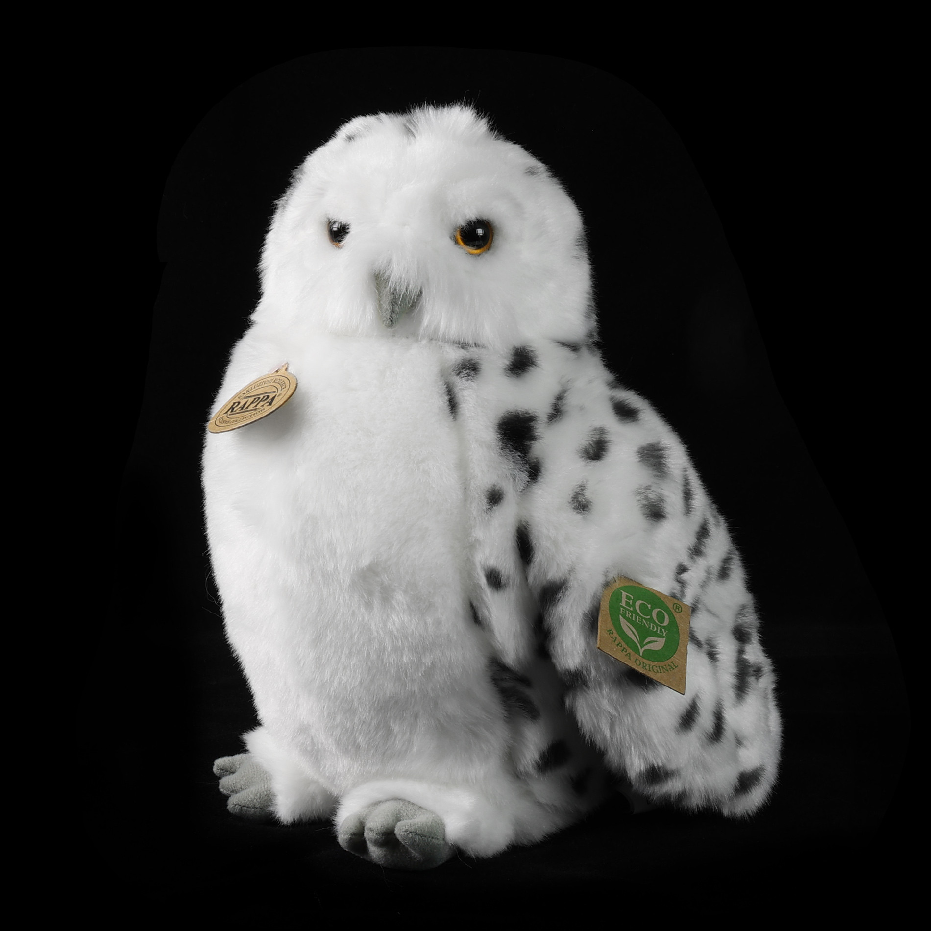 Plush White Owl with rotating head 28 cm.