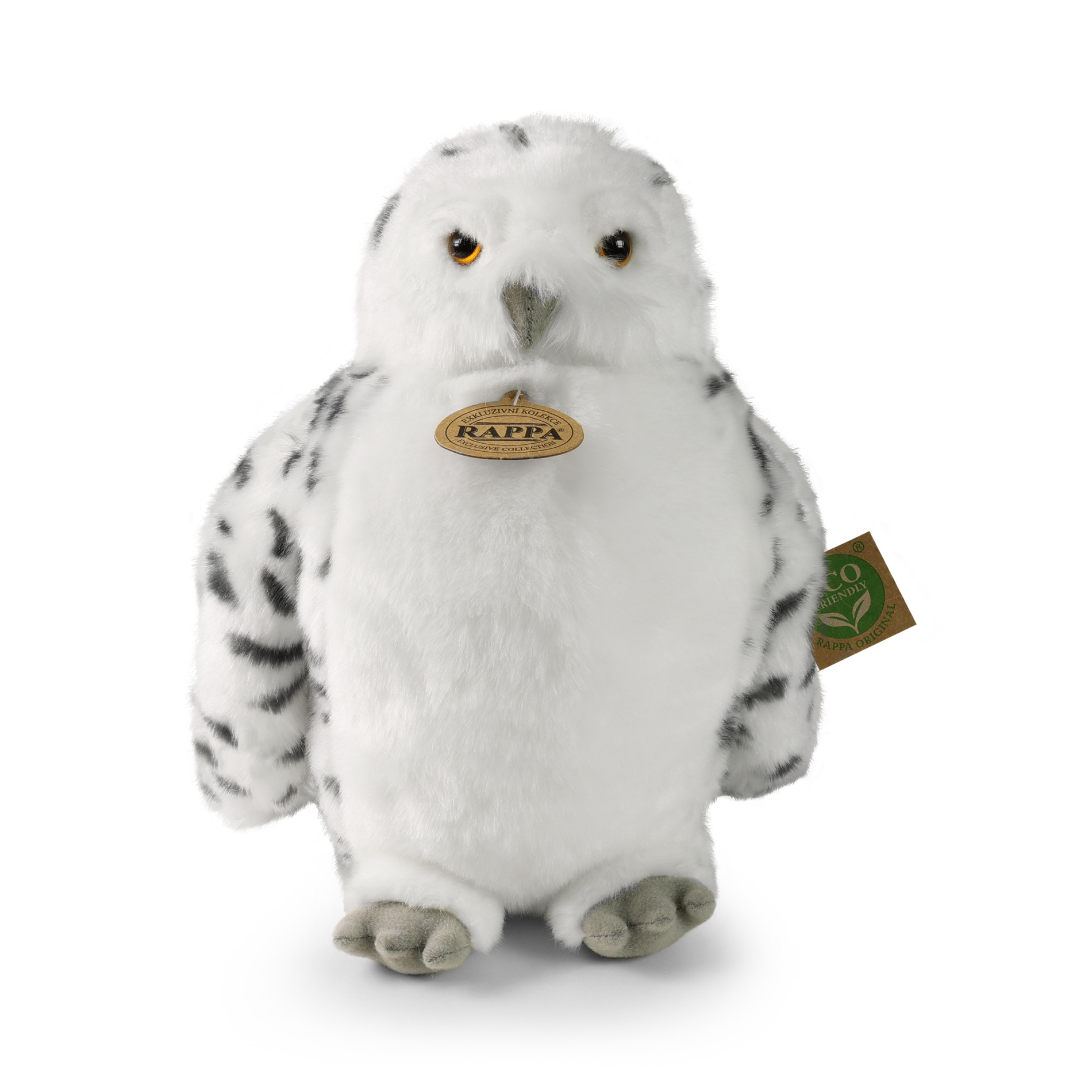 Plush White Owl with rotating head 28 cm.
